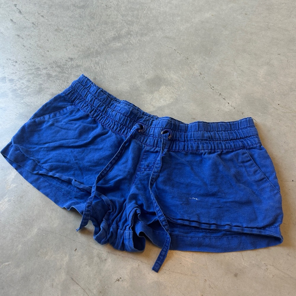 Mossimo Supply Co Womens Royal Blue Drawstring Elastic Waist Utility Shorts M